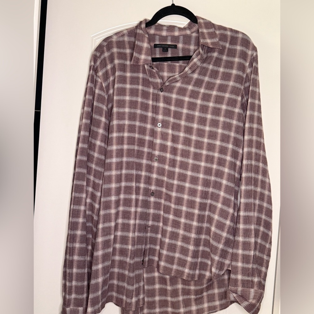 John Varvatos USA Lightweight Men's Plaid Shirt NEW WITHOUT TAGS